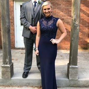 Navy blue prom dress